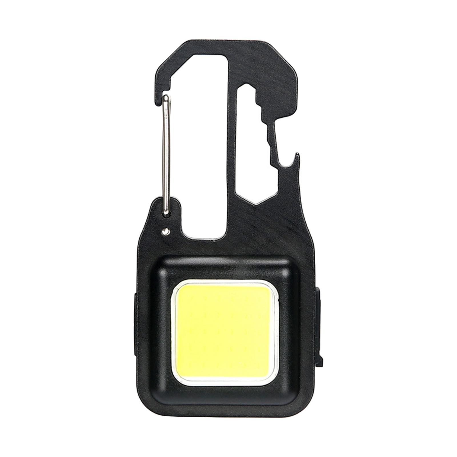 Portable COB flashlights Bottle Opener Keychain Magnet Base Camping Lamp