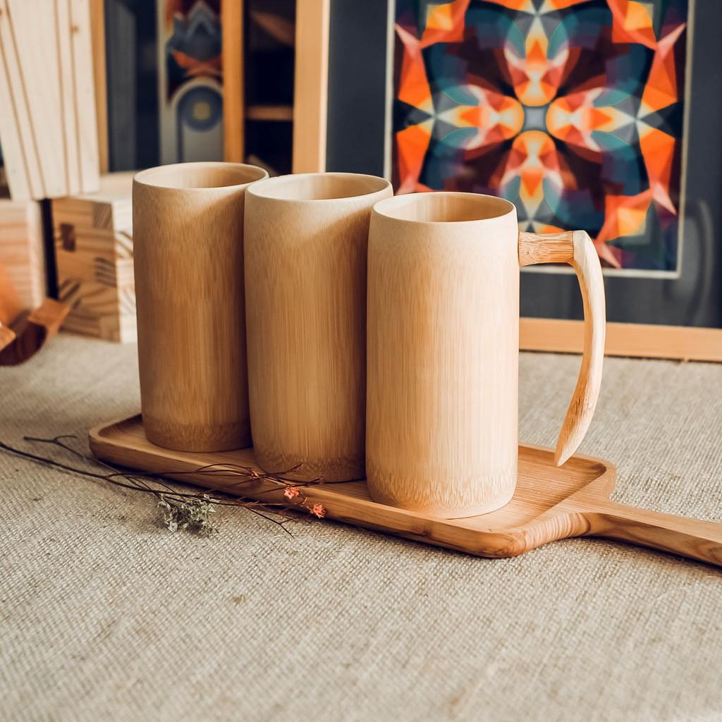 Ly tre có quai - Ly tre handmade - Bamboo cup