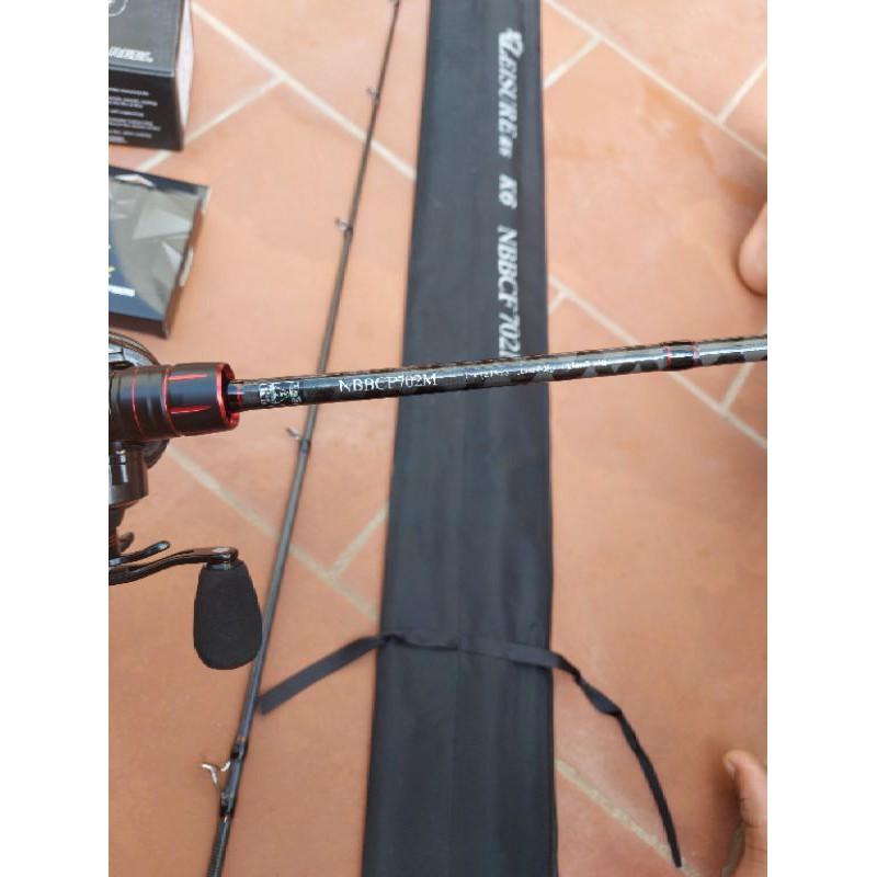 Bộ cần lure ngang noeby k6, máy noeby nonsuch pro, dù noeby