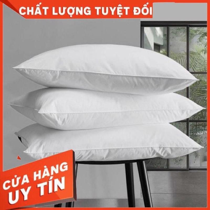 Combo 02 gối nằm lông vũ nhân tạo 50x70, gối khách sạn cao cấp, hàng việt nam chất lượng cao giá cho 2 sản phẩm,ruột gối