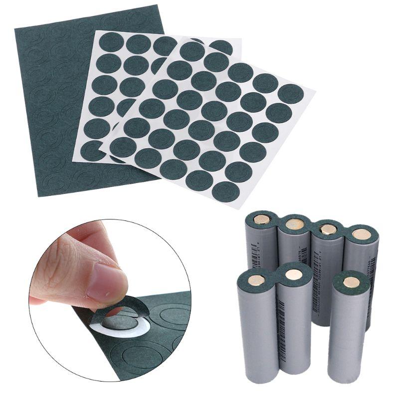 100 miếng 18650 Pin Li-ion Xanh Miếng cách điện Miếng cách điện dương Màu sắc: Trắng