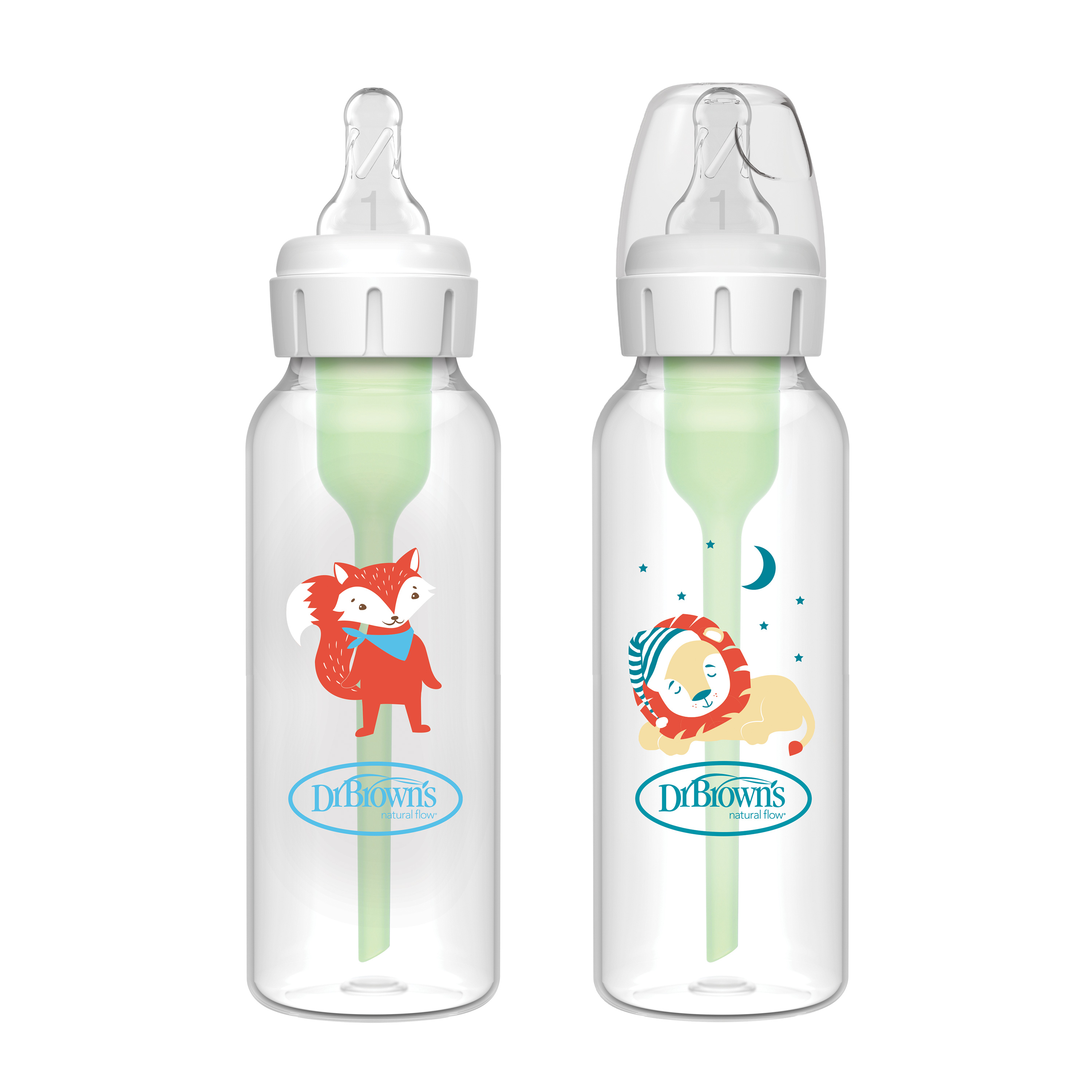 [ SB82034/40/41/42 ] Bộ 2 bình sữa Dr.Brown's nhiều họa tiết dễ thương, nhựa PP, 250ml, phiên bản Options Plus