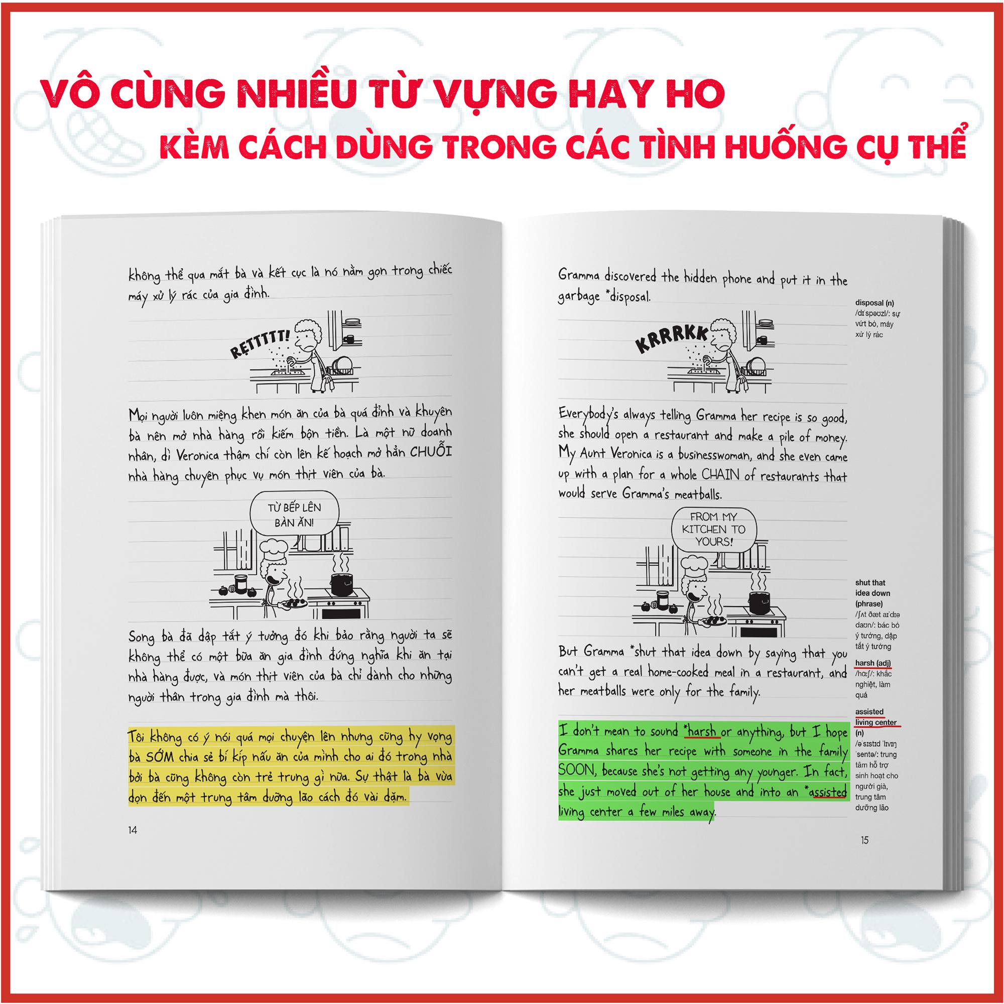Sách - Diary Of A Wimpy Kid - Nhật Ký Chú Bé Nhút Nhát - Tập 19 - Mớ Bòng Bong - Hot Mess (Song Ngữ Việt-Anh)