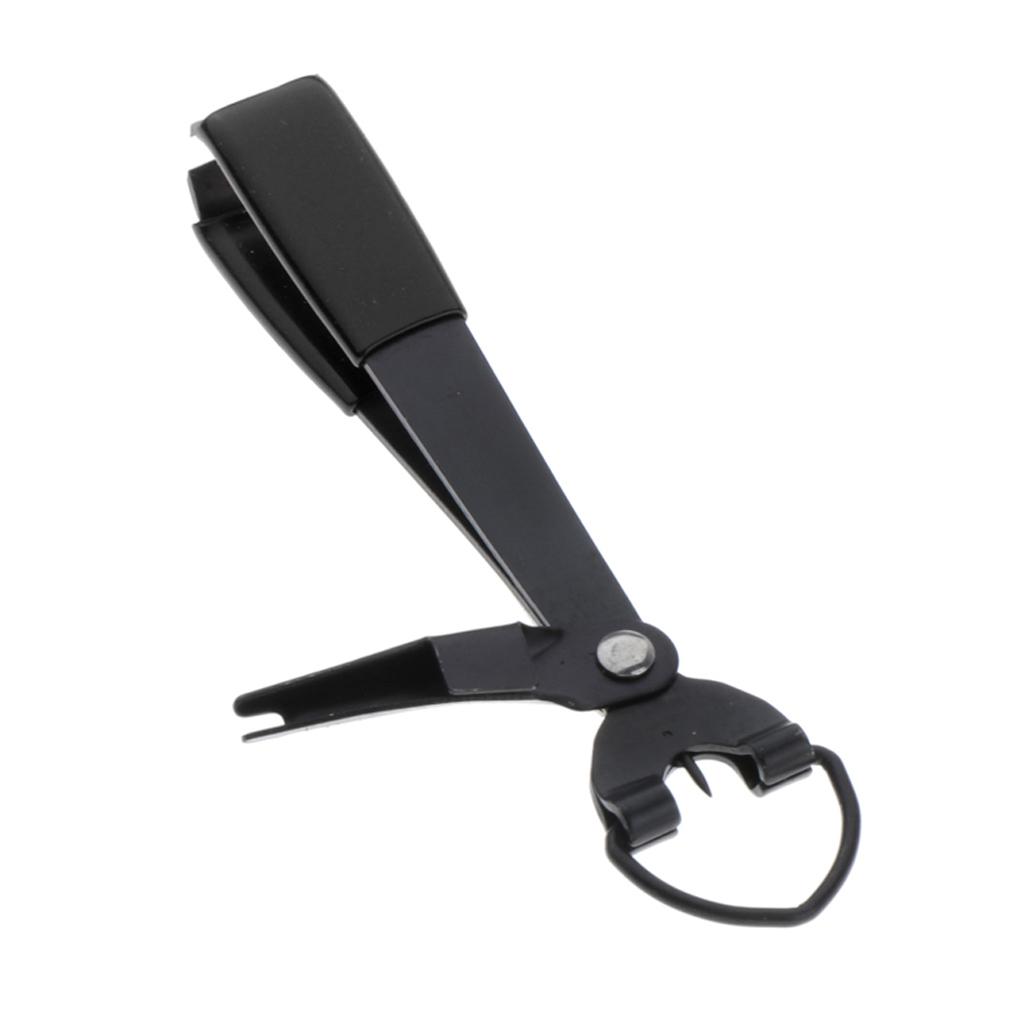 2x Knot Cutter Nail Tying Pliers Metal Line Outdoor Fishing Pliers Tool Black