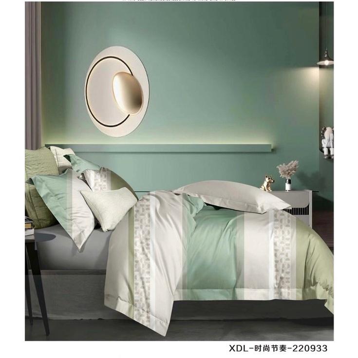 Tencel 60s bộ ga gối 4 món nệm 5-27cm ÔM DÂY KHOÁ
