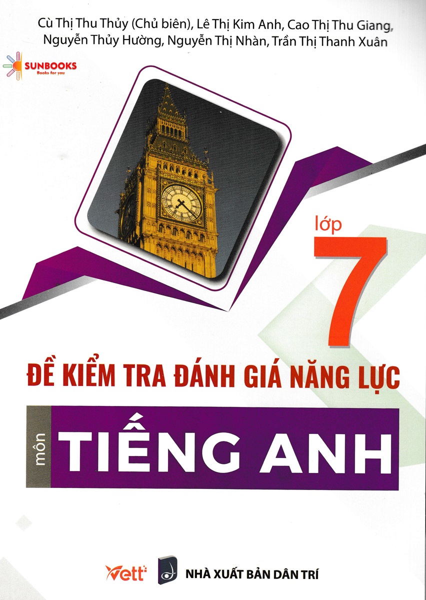 Đề kiểm tra đánh giá năng lực môn tiếng anh lớp 7