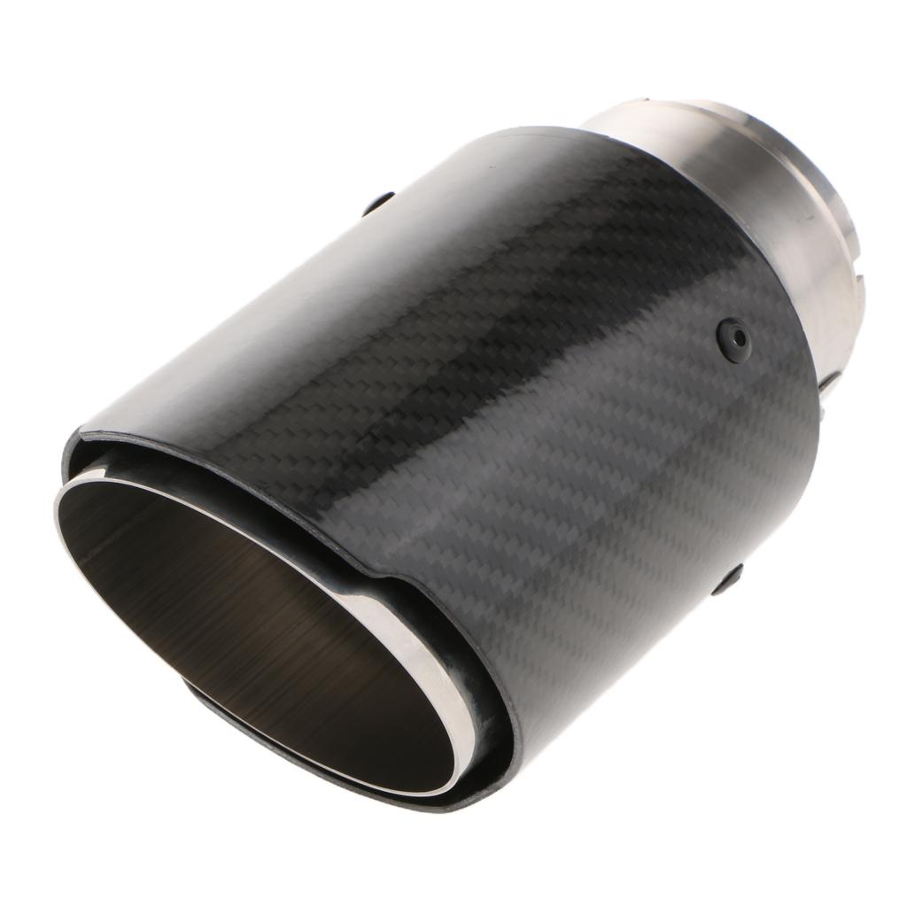 Carbon Fiber Car Rear Exhaust Tail Pipe Tip Rear Muffler Silencer Pipe 63mm