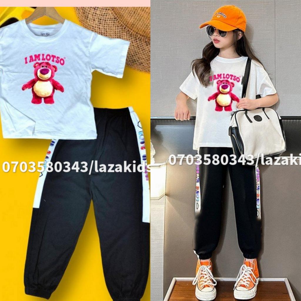 Sét đồ bé gái size đại 20kg-48kg mặc xinh KIDS GENZ -Quần áo trẻ em cao cấp bé gái bao gồm quần jogger và áo thun