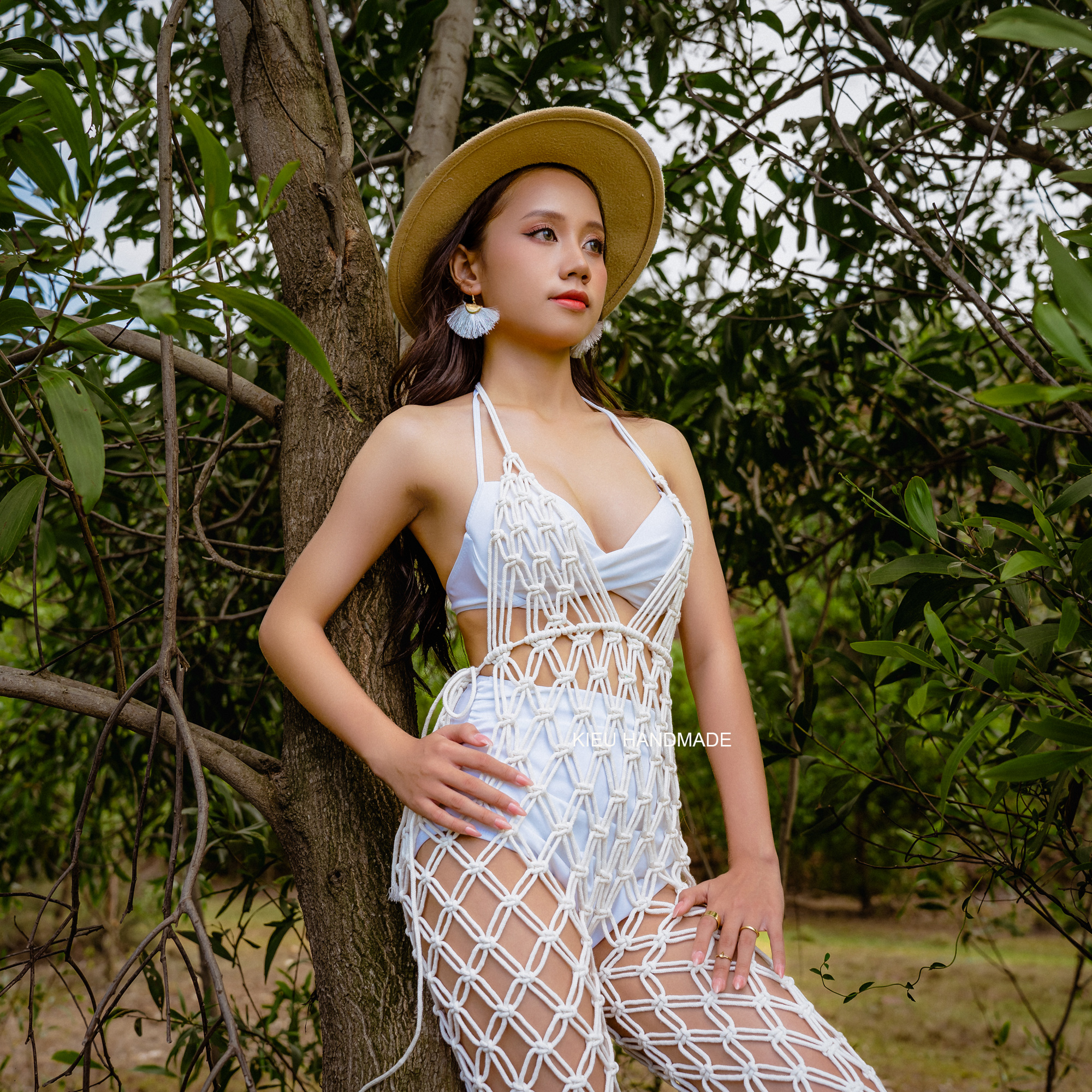 Mẫu mới 2023 - JumSuit Macrame mặc ngoài bikini chụp ảnh biển