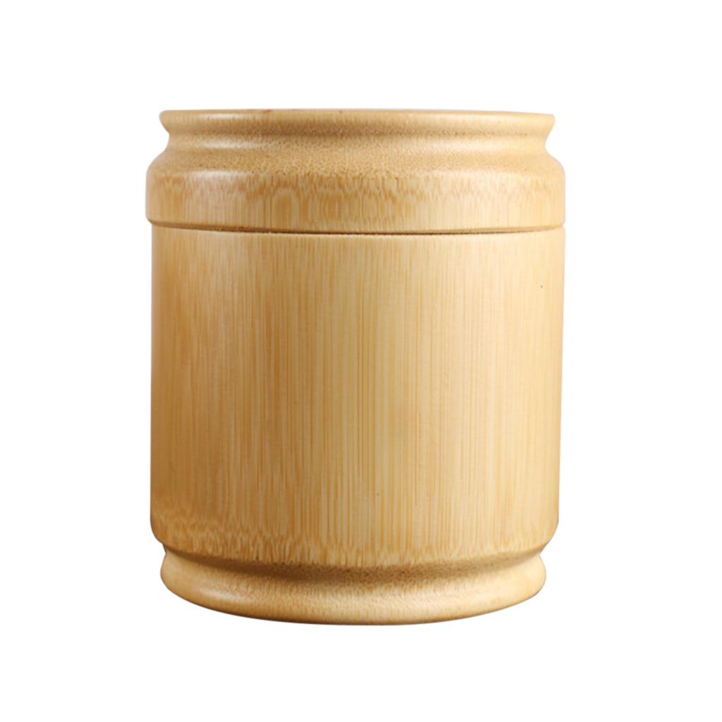 Handmade Tea Box Bamboo Storage Box Tea Canister Lid Kitchen Storage Jars S