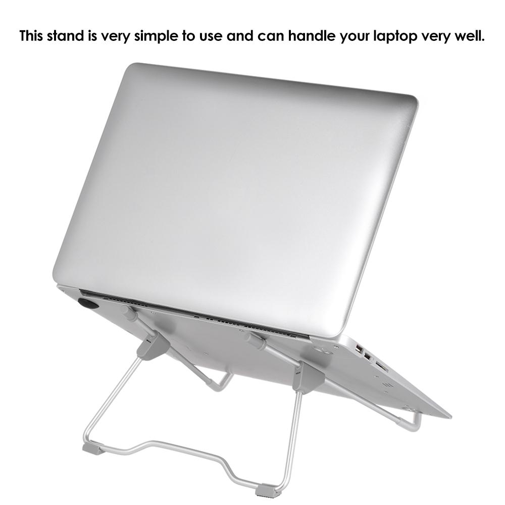 Portable Laptop Stand Foldable Holder Notebook Support Adjustable Desktop Bracket Grey