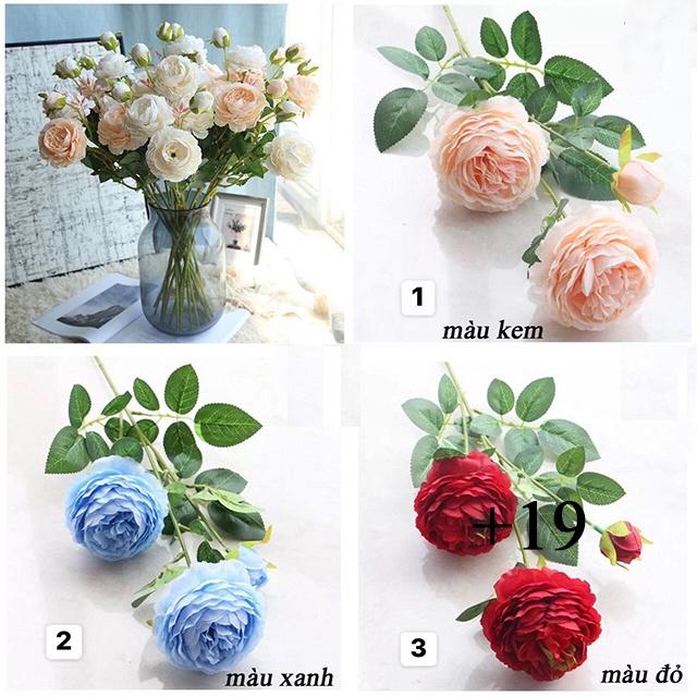 Hoa Giả - Hoa Hồng Lụa Havi cao cấp trang trí nhà cửa, nội thất,cửa tiệm,...