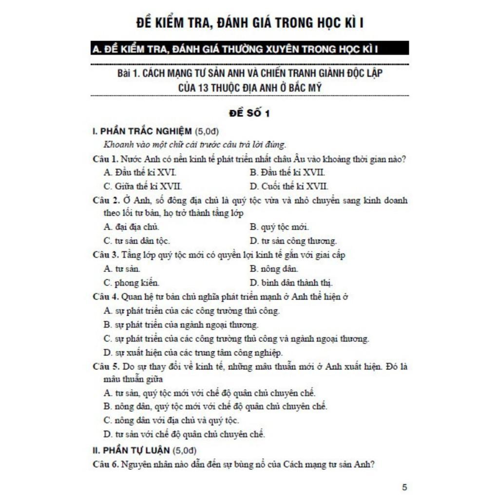 Sách - Đề Kiểm Tra Đánh Giá Lịch Sử Lớp 8 - Bám Sát SGK Kết Nối Tri Thức Với Cuộc Sống - Hồng Ân