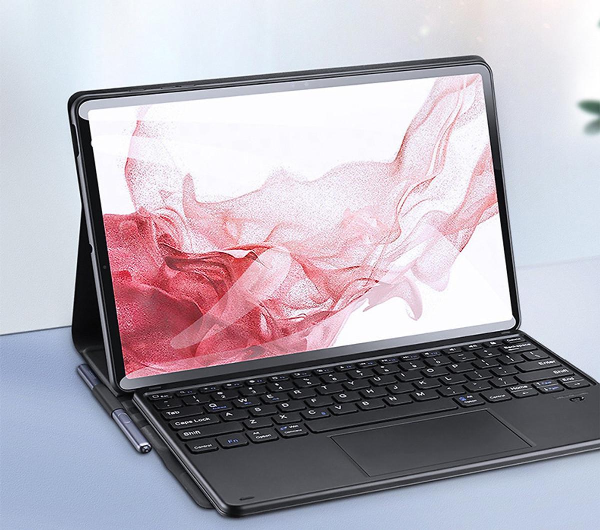 Bao da danh cho Samsung Galaxy Tab S9, Tab S9 Plus, Tab S9 FE, Tab S9 Fe Plus kèm bàn phím bluetooth có bàn di chuột TouchPad hiệu Dux Ducis - Hàng nhập khẩu