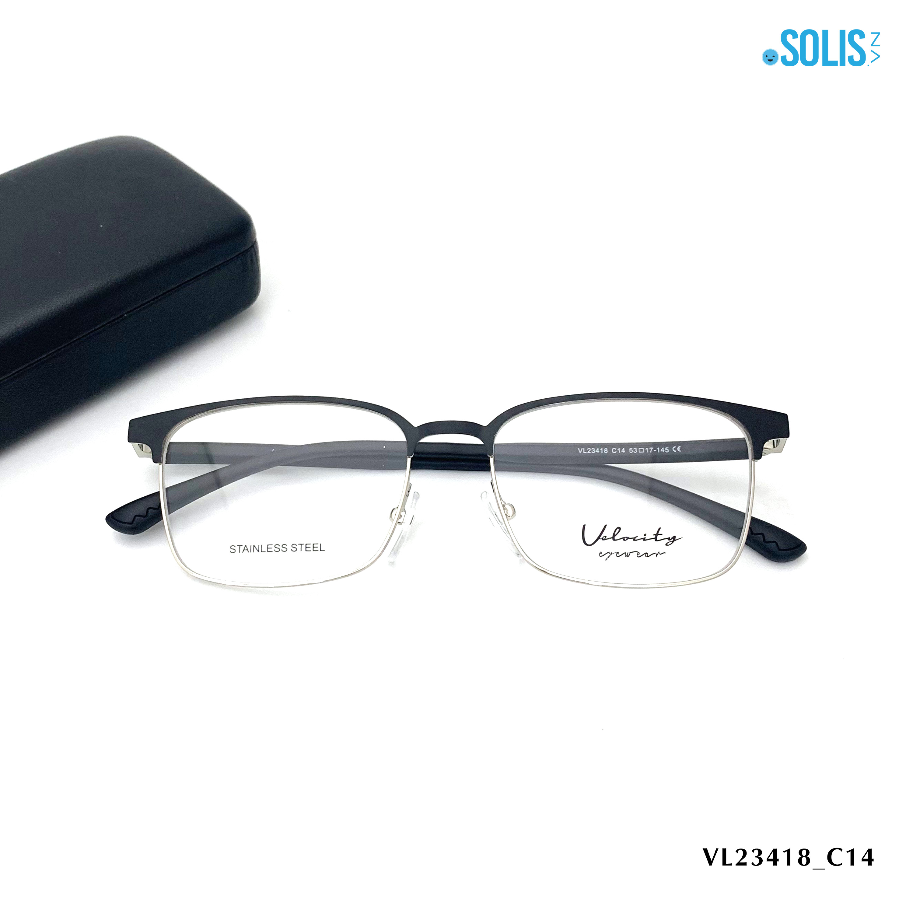 Gọng kính kim loại hiệu Velocity VL23418 - KÍNH KIM LOẠI HIỆU VELOCITY VL23418 KÍCH THƯỚC 53-17-145