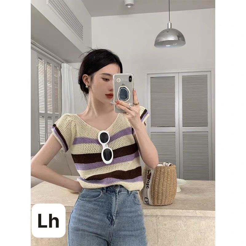 Áo len mongtoghi kẻ ngang tay hến