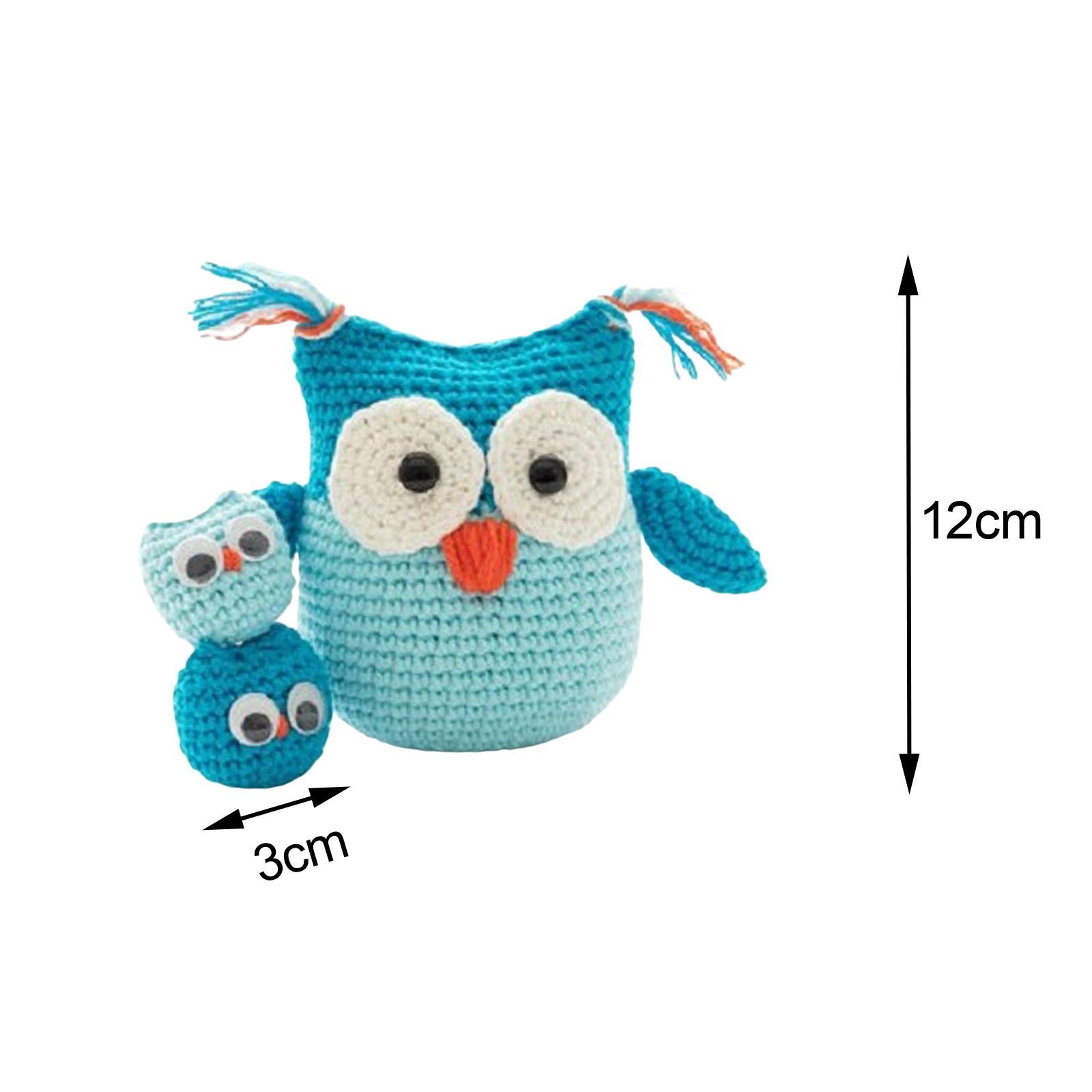 2Set DIY Owl Dinosaur Doll Crochet Kits Hand Knitting Toy Starter Crochet Your Own Crochet Kits Beginner Crochet Kits
