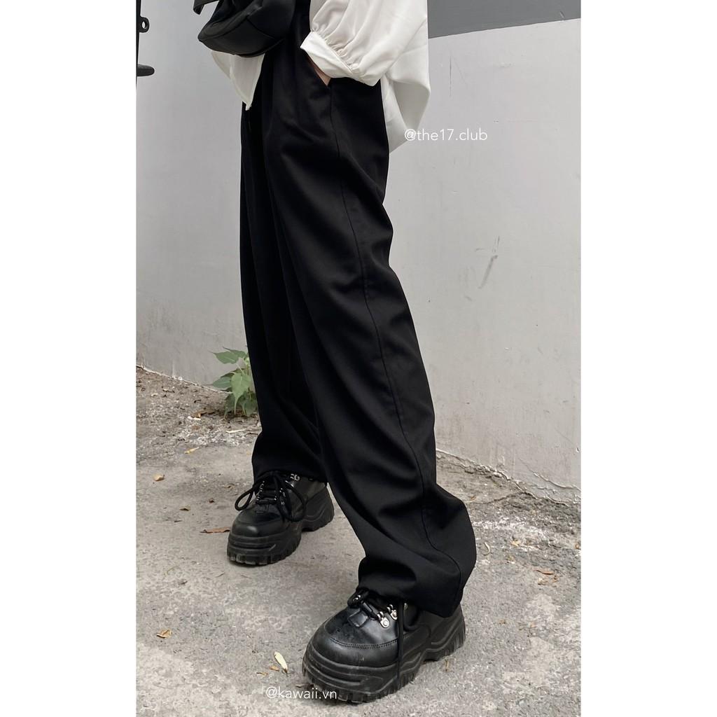  Quần KAKI PANTS (The17.club) - Quần Kaki lưng thun ống rộng nam nữ