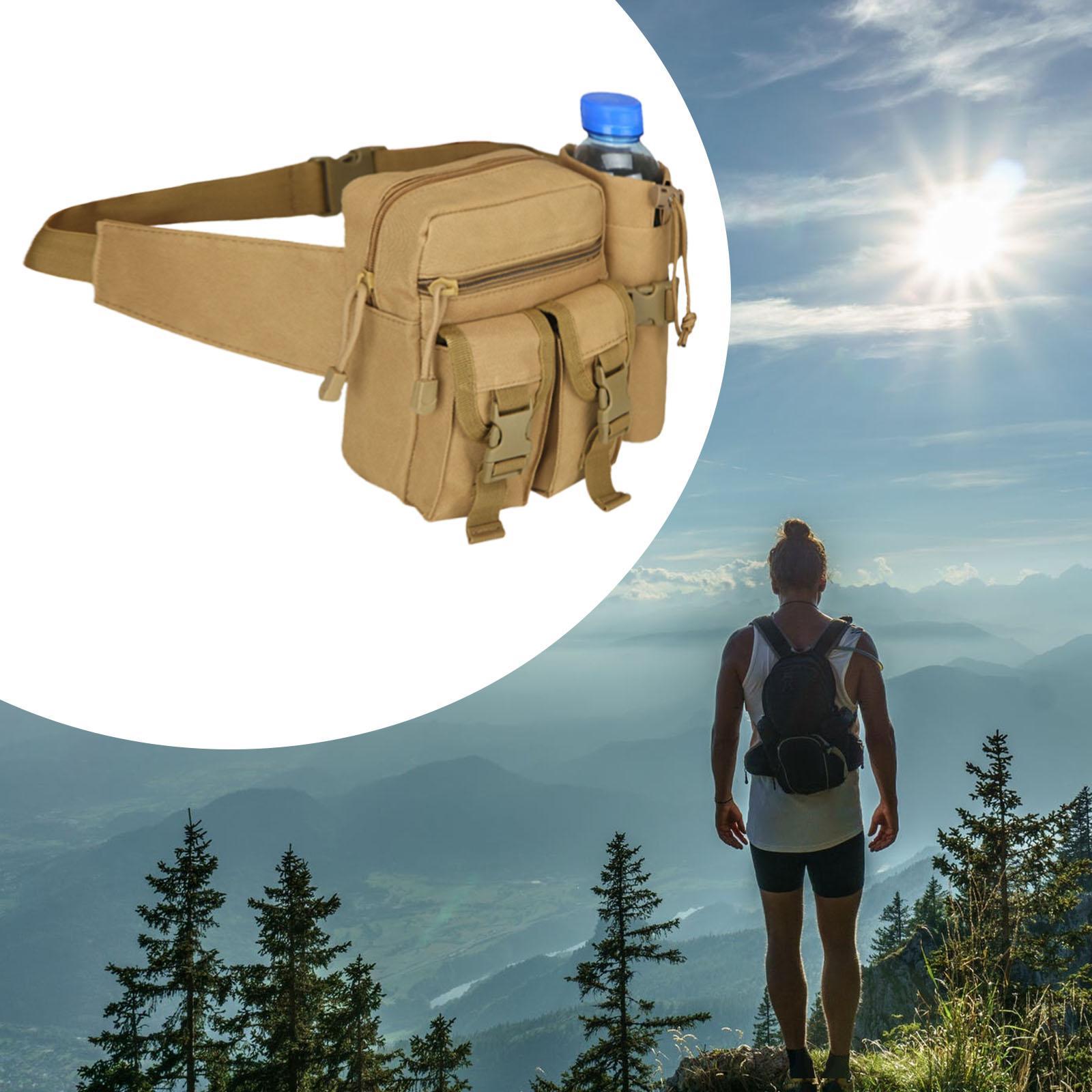 Waist Pack Bag Pouch Fanny Pack Water Bottle Holder for Phone Trekking Women Men Hunting