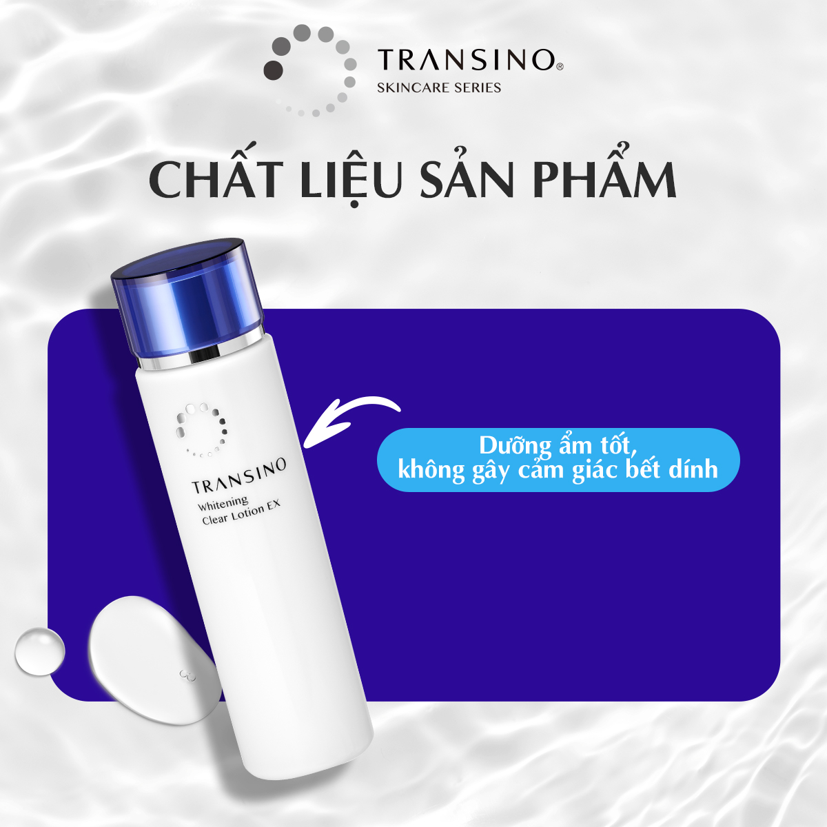 Nước hoa hồng dưỡng trắng da TRANSINO thẩm thấu sâu vào da