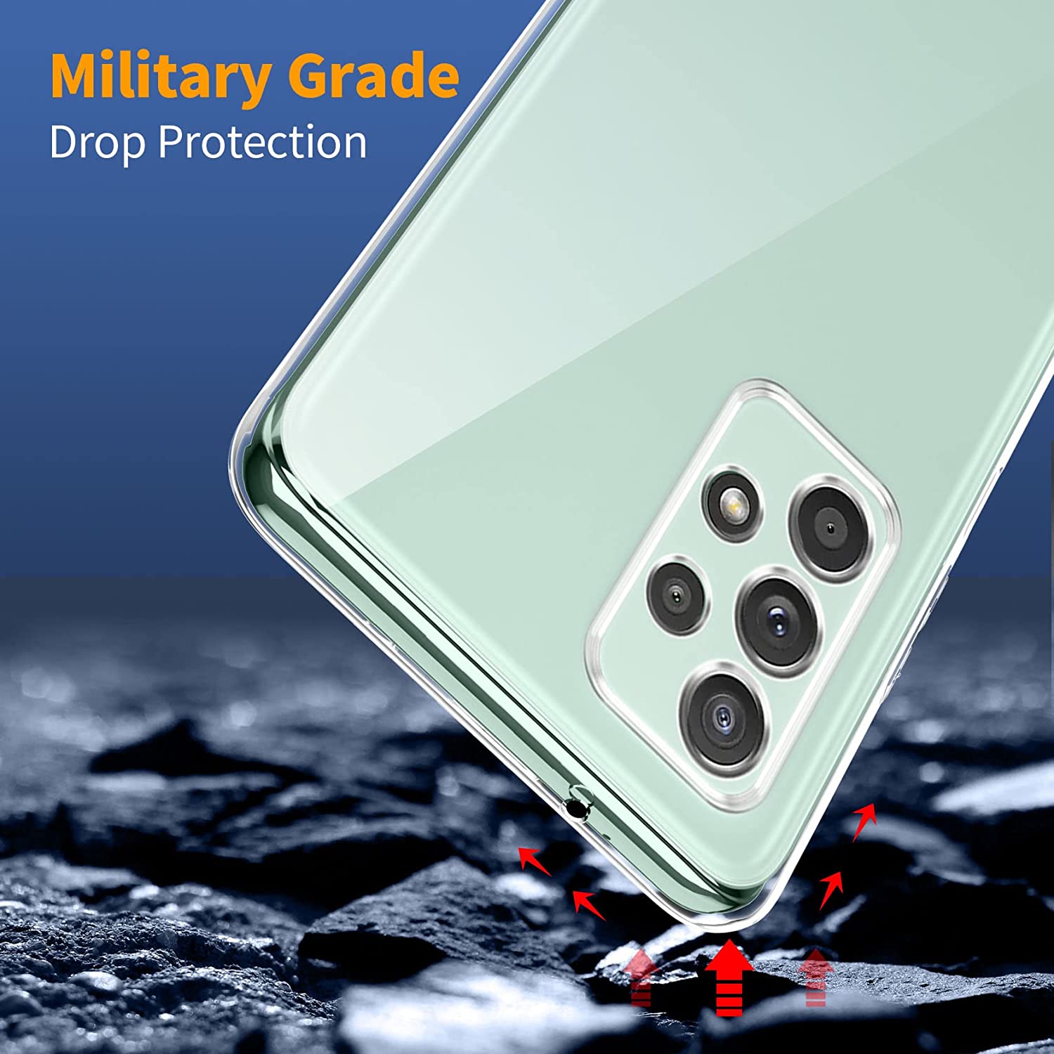 Ốp lưng silicon chống sốc trong suốt cho Samsung Galaxy A73 5G hiệu HOTCASE - Hàng nhập khẩu