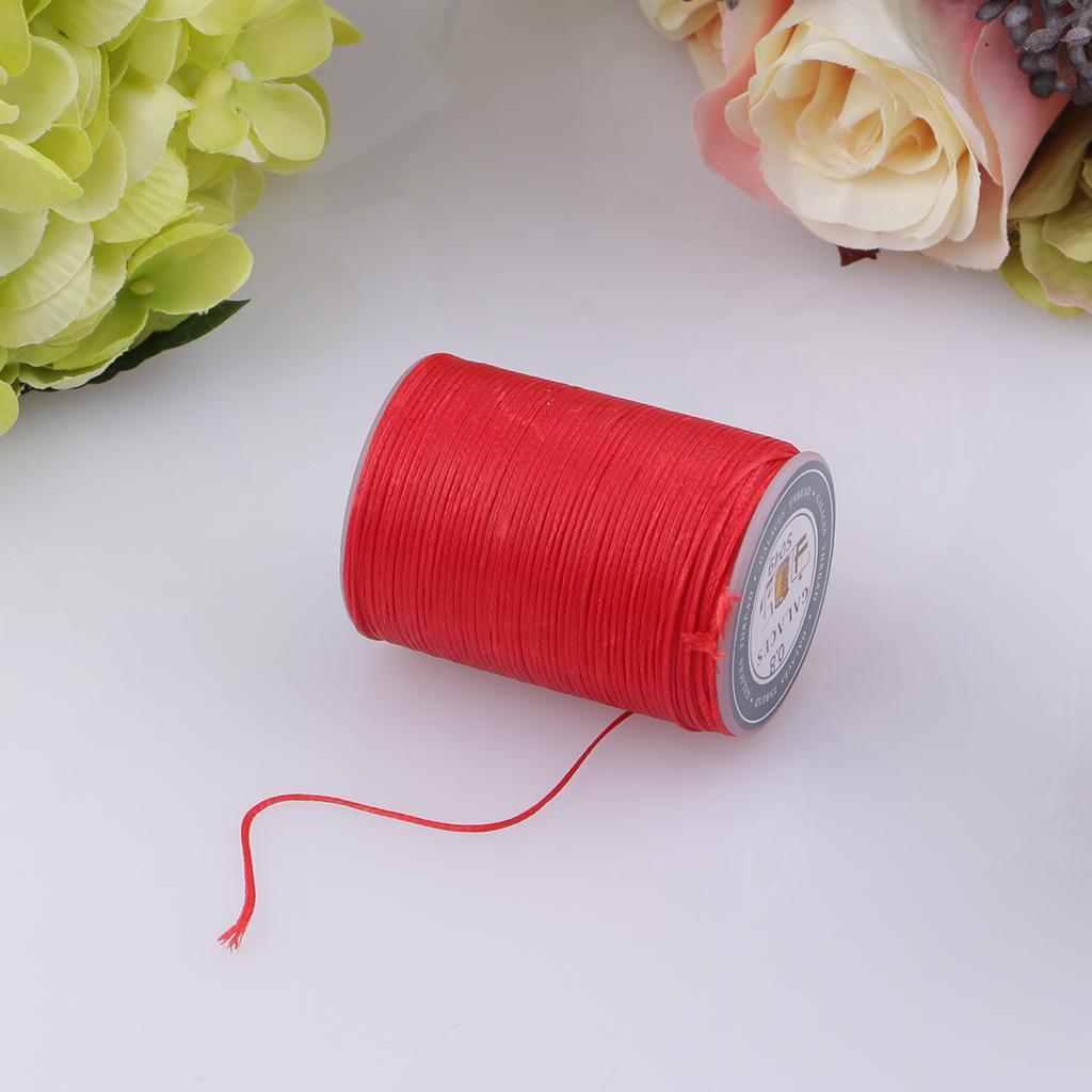 2 Rolls 150D Flat Polyester Waxed Thread for Leather Craft DIY