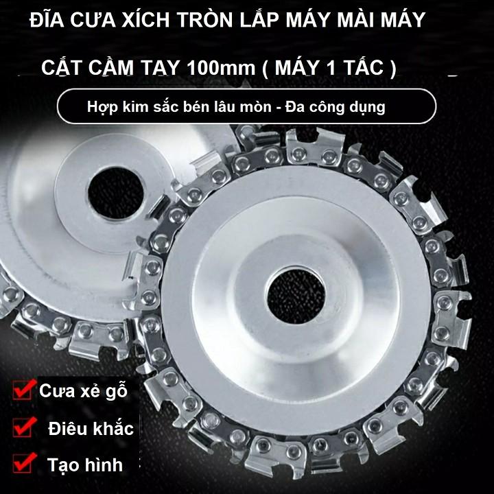 Đĩa Cưa Xích Tròn Gắn Máy Mài Máy Cắt - Lưỡi Cưa Xích Cắt Gỗ - Lưỡi Cắt Tạo Hình Điêu Khắc Gỗ Gắn Máy Mài 1 Tấc 1 Tấc 2