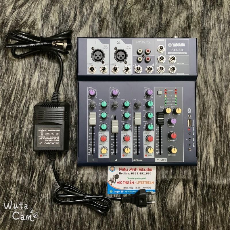 combo mic thu âm ALC 280 Mixer F4 yamaha có Blutooth chân dây ma2