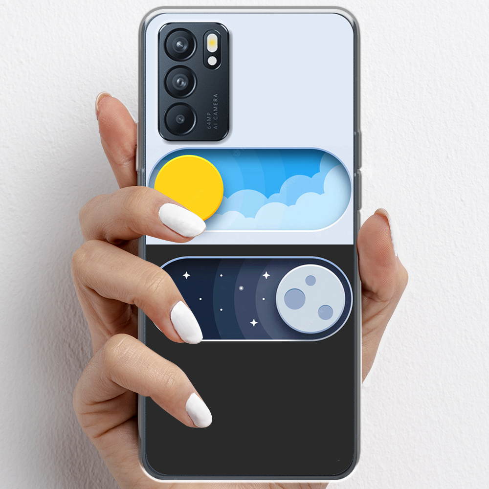 Ốp lưng cho Oppo Reno6 , Reno6 Z, Reno6 Pro nhựa TPU mẫu Ngày đêm