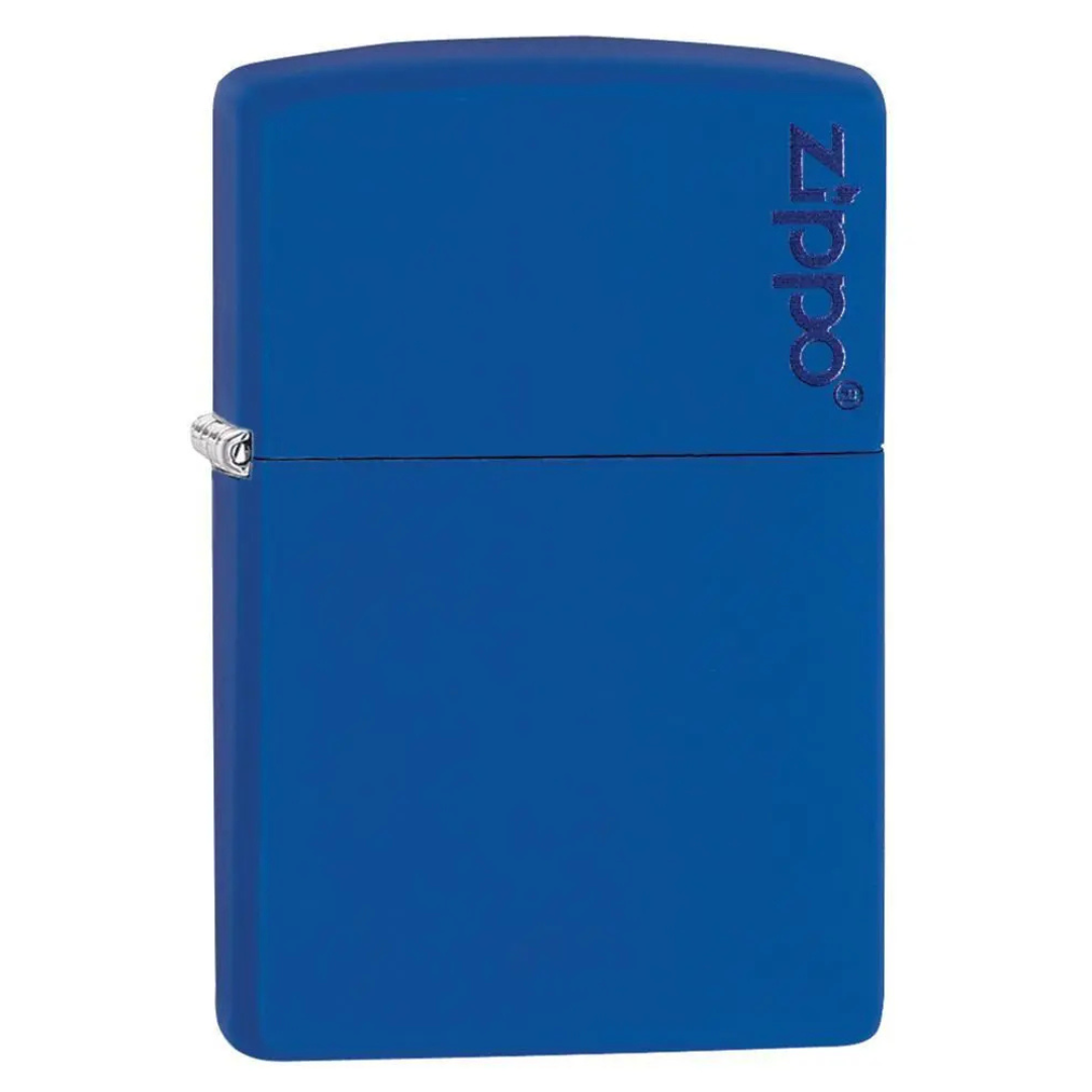 Bật Lửa Zippo Classic Royal Blue Matte Logo - Vỏ Đồng Thau Sơn Tĩnh Điện Xanh Dương Chống Vân Tay - Mã 229ZL (Chính Hãng Mỹ)