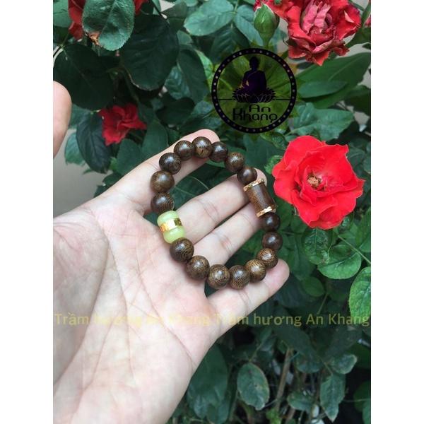 Vòng tay trầm hương tốc tự nhiên mix charm cao cấp