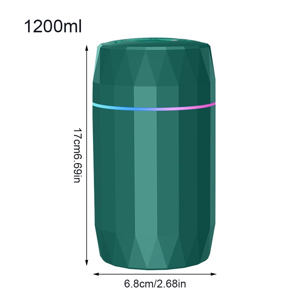 Máy Phun Sương Tạo Độ Ẩm 1200Ml Thoáng Mát Phun Sương Tạo Đèn Ngủ Mini Hương Thơm Khuếch Tán Cho Phòng Ngủ Phòng Khách Mới Nhất, Đĩa Đơn Đôi Vòi Phun