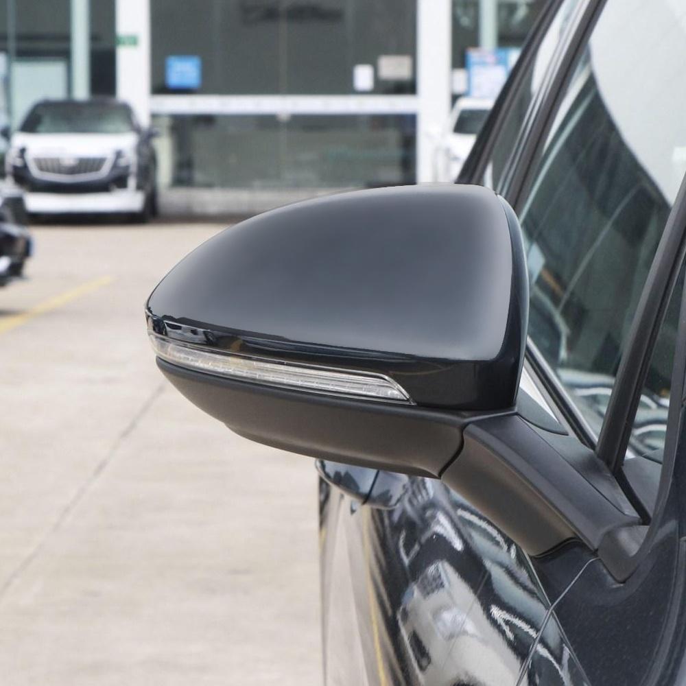 Car Mirror Covers Caps 2 Pcs/set Auto Accessories Car-styling Bright Carbon Black Cover RearView Mirror Case Cover For VW Golf MK7 7.5 GTI 7 7R