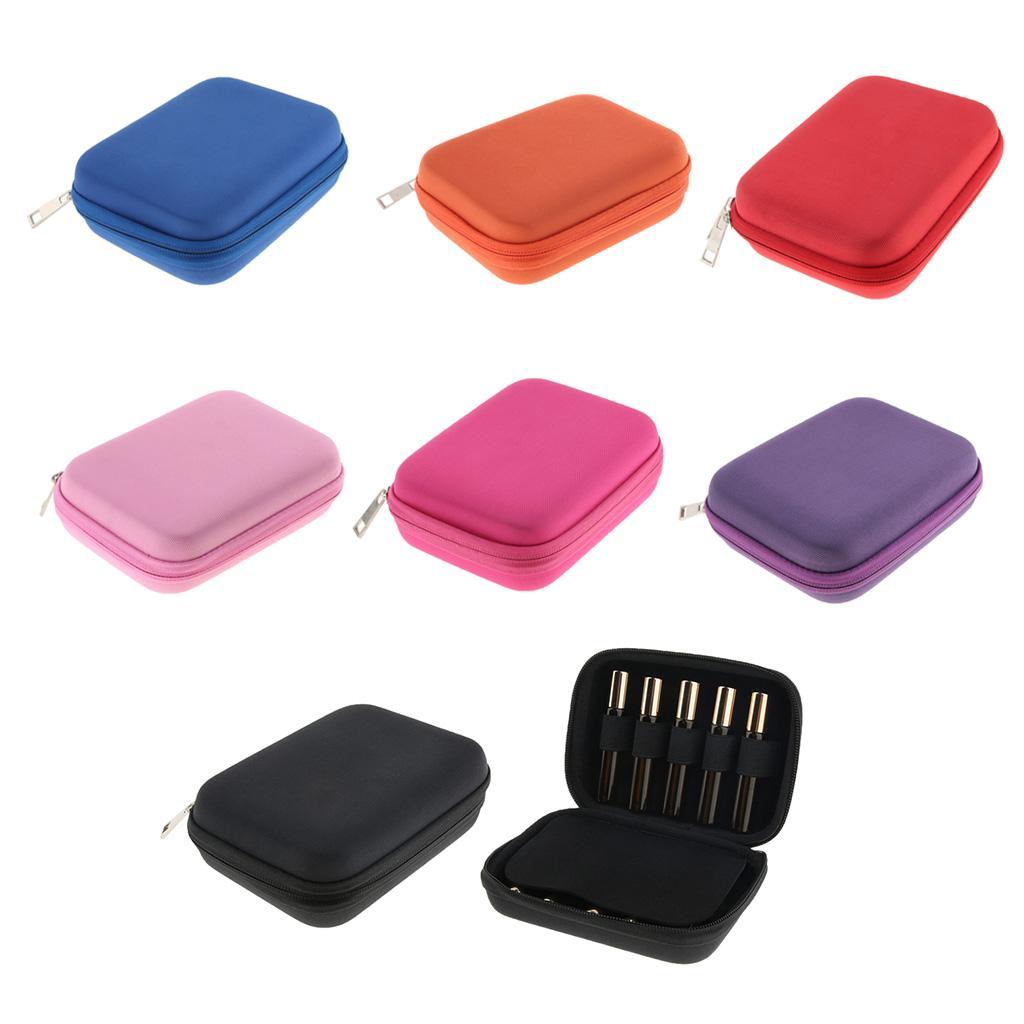 Portable Travel Zipper Essential Oil Bag Carrying Storage Case for 10 Pieces 10ml