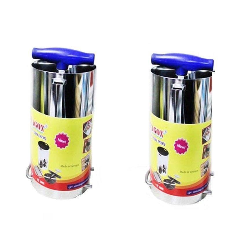 Bộ 2 khuôn làm giò chả Inox Dragon - Yumeshop94
