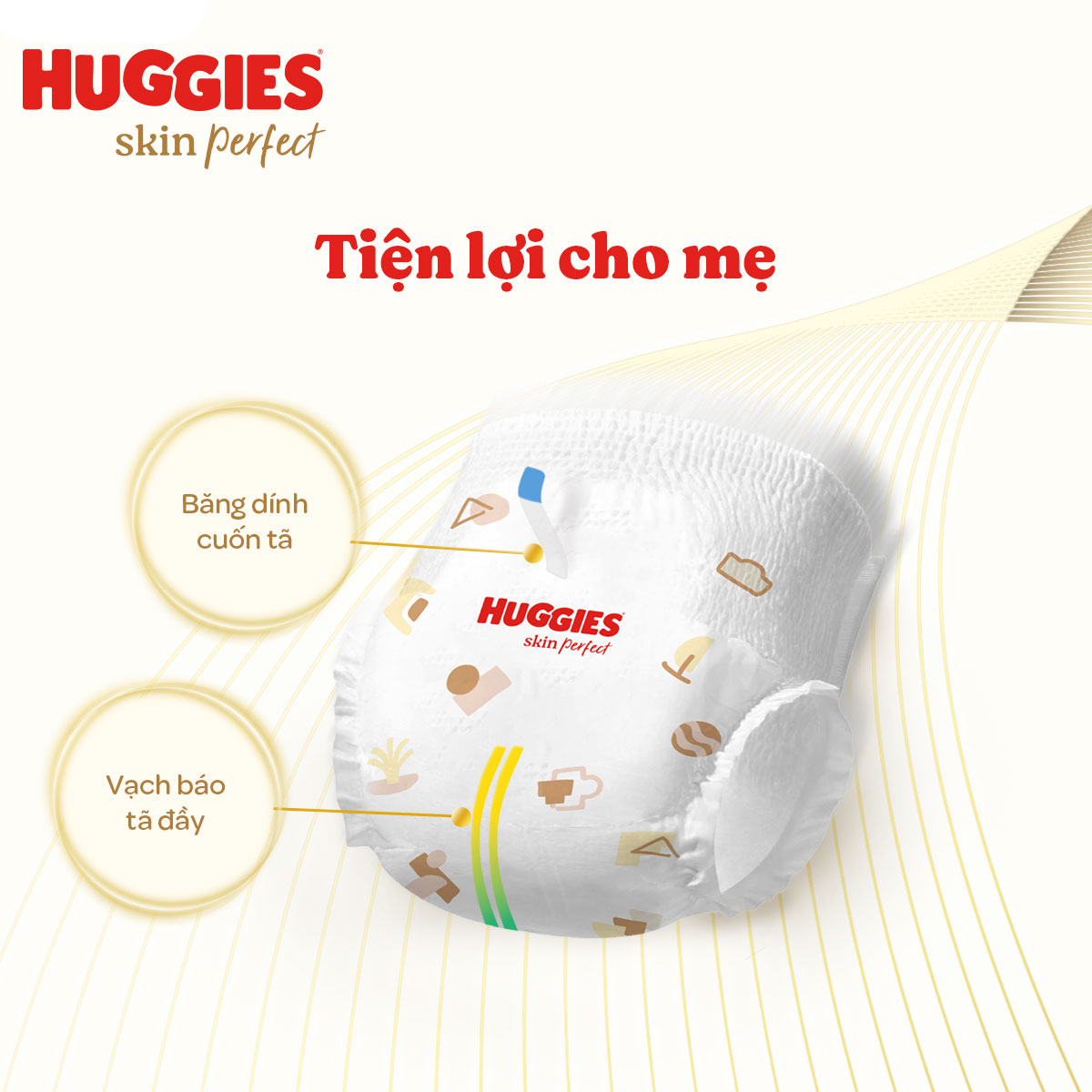 Tã quần Huggies Skin Perfect XXL Super Jumbo 48+6 miếng với 2 vùng thấm giảm kích ứng da