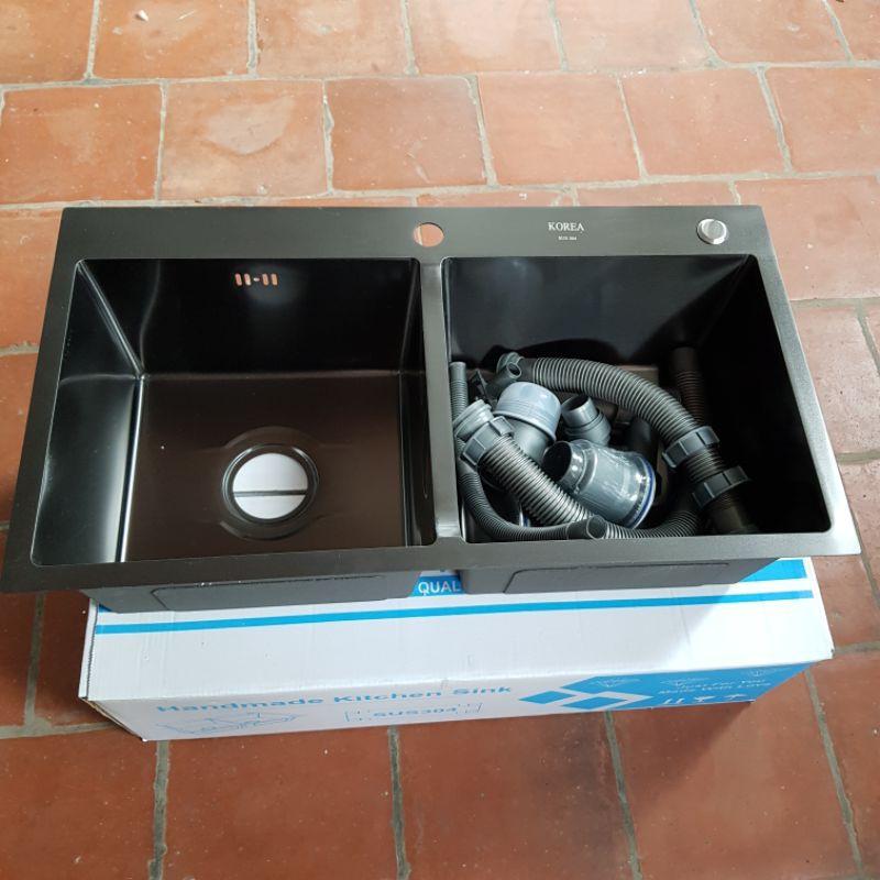 CHẬU NANO + VÒI rửa bát phủ NANO.8245 cân.