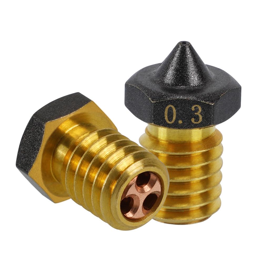 Nốt CHT mới nhất E3D V6/MK8 V6 PTFE Brass Verzzles 0,2/0,3/0,4/0,6mm Máy đùn dòng chảy cao cho máy in 3D 1,75mm Ender 3