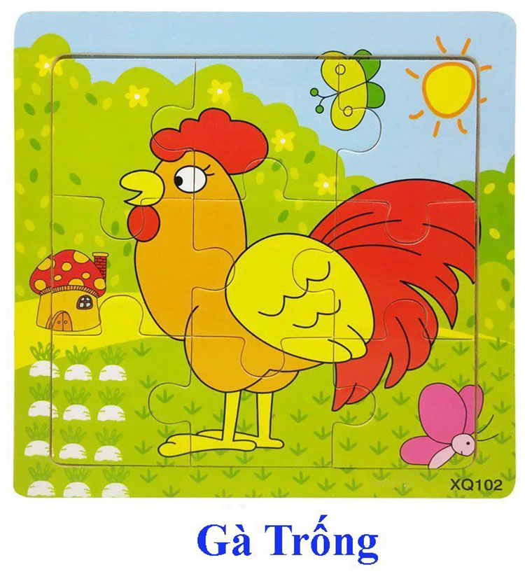 Đồ Chơi Xếp Hình Gỗ 9 Miếng Phát Triển Trí Tuệ Cho Bé GH11