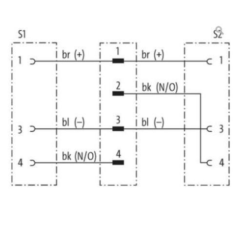 Y-Distributor M12 male / M12 female 0° A-cod. PUR 3x0.34 bk UL/CSA 5m