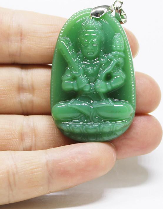 Mặt dây chuyền phật Văn Thù Bồ Tát - Bản mệnh - Tặng kèm dây dù