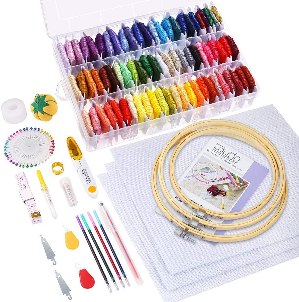 Bộ thêu, Bộ thêu chữ thập có hướng dẫn, 72 sợi chỉ đầy màu sắc