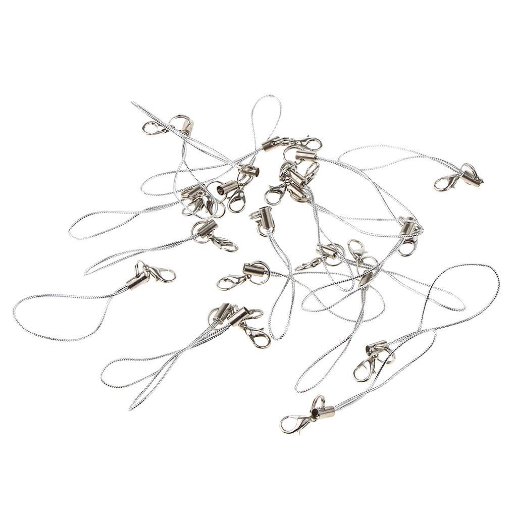 3-5pack 20pcs DIY Mobile Cellphone Keychain Lanyard Charms DIY Rope