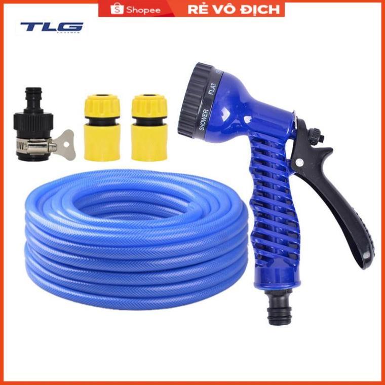 Bộ dây tăng áp 3 lần vòi xịt nước rửa xe, tưới cây loại 15m  206843