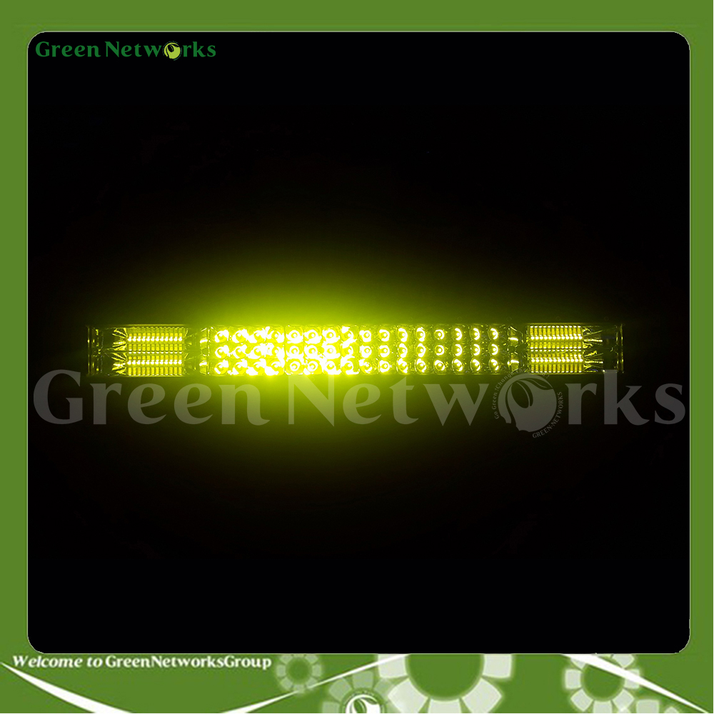 Đèn Led bar trợ sáng xe hơi xe tải 48 bóng tròn 2 màu trắng vàng Green Networks Group