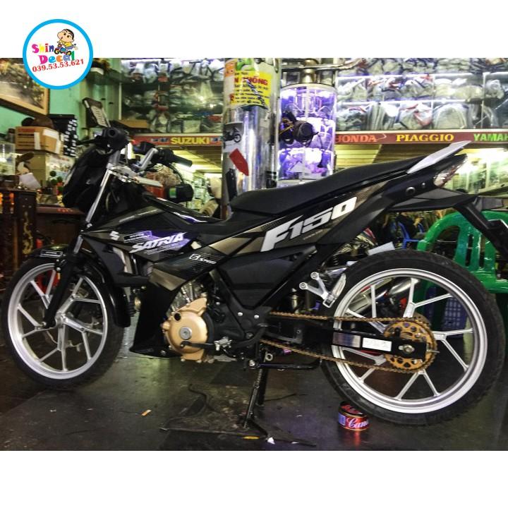 Tem rời satria xám đen chất liệu Crom