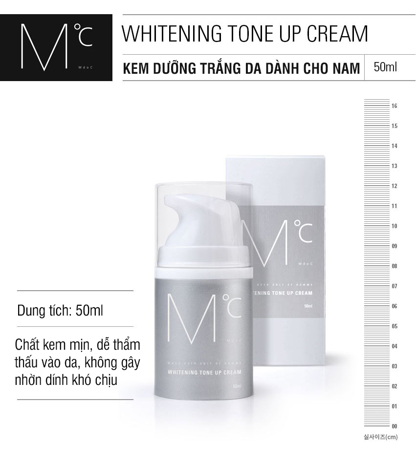 Kem dưỡng trắng da dành cho nam MdoC Whitening Tone Up Cream 50ml JN-MKD02