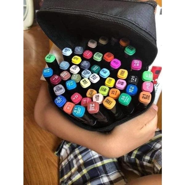 Hộp bút màu marker Touch Cool 48 màu bút lông 2 đầu chuyên nghiệp kèm túi đựng xịn xò