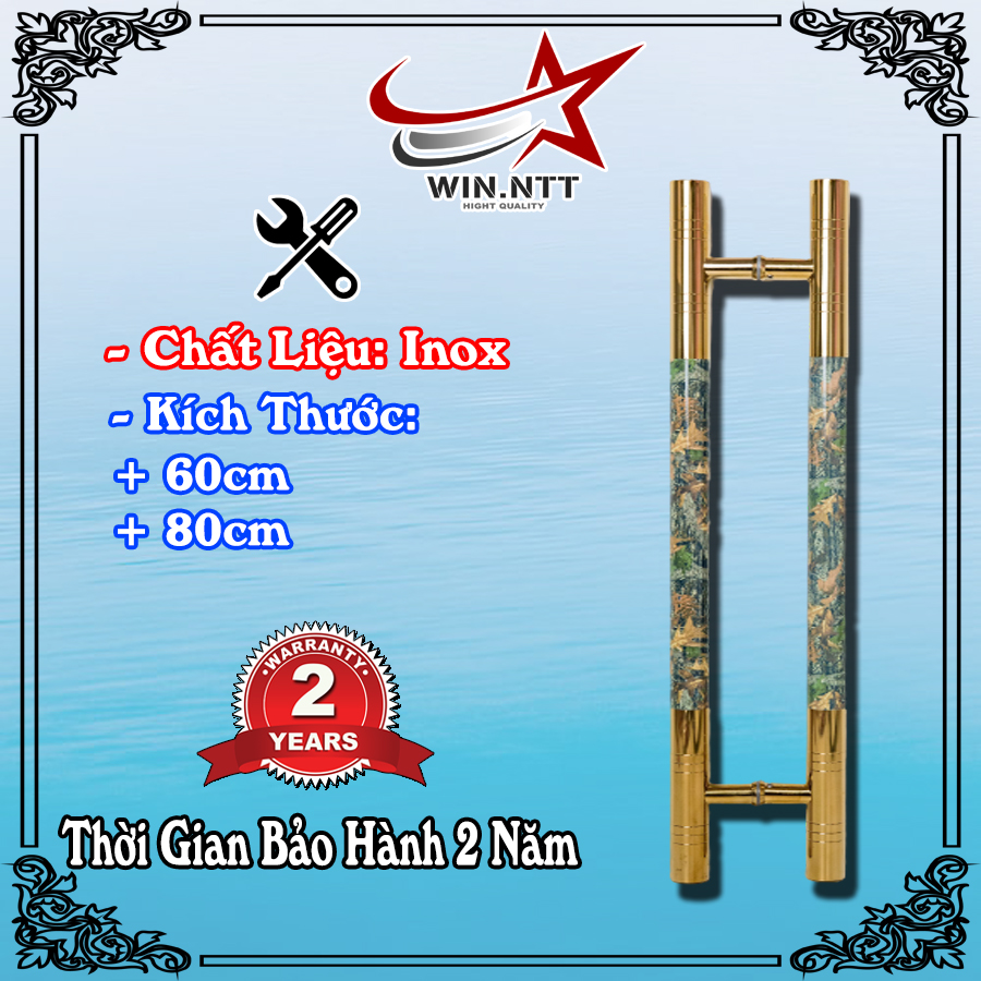 Tay Nắm Cửa Kính Cường Lực, Cửa Nhôm - Tay Nắm Giả Đá Xanh Lá