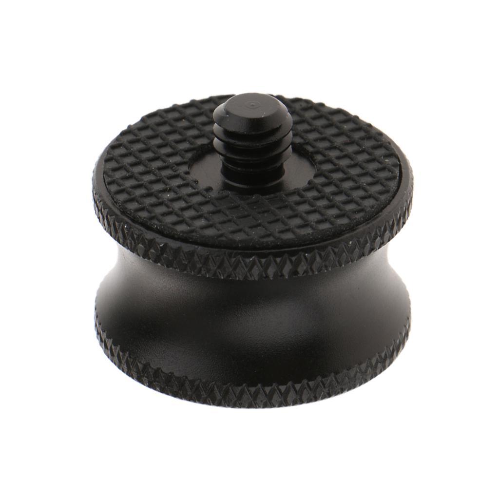2 Pieces 1/4" to 3/8" Adapter Screw for Tripod Ball Head Monopod Black